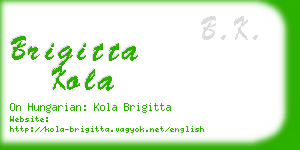 brigitta kola business card